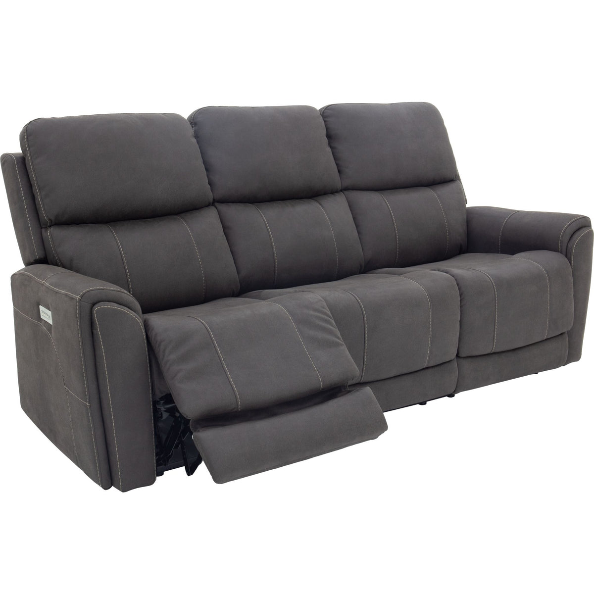 Damon Power Reclining Sofa - Stonewash Gunmetal | Dufresne