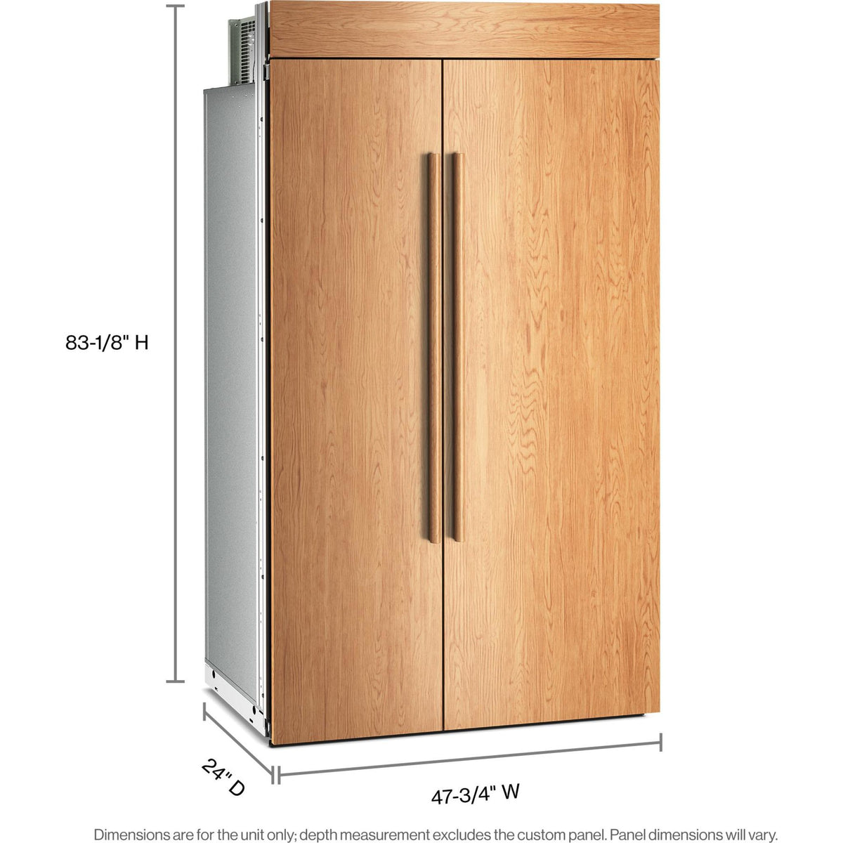 K  KitchenAid Side x Side Fridge (KBSN748TPA) - Panel Ready