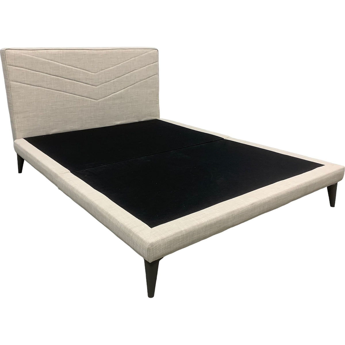 Prague Full Platform Bed Linen Sand Dufresne Furniture and Appliances