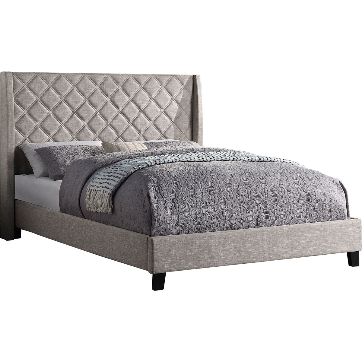 Briar Platform Bed - Beige 