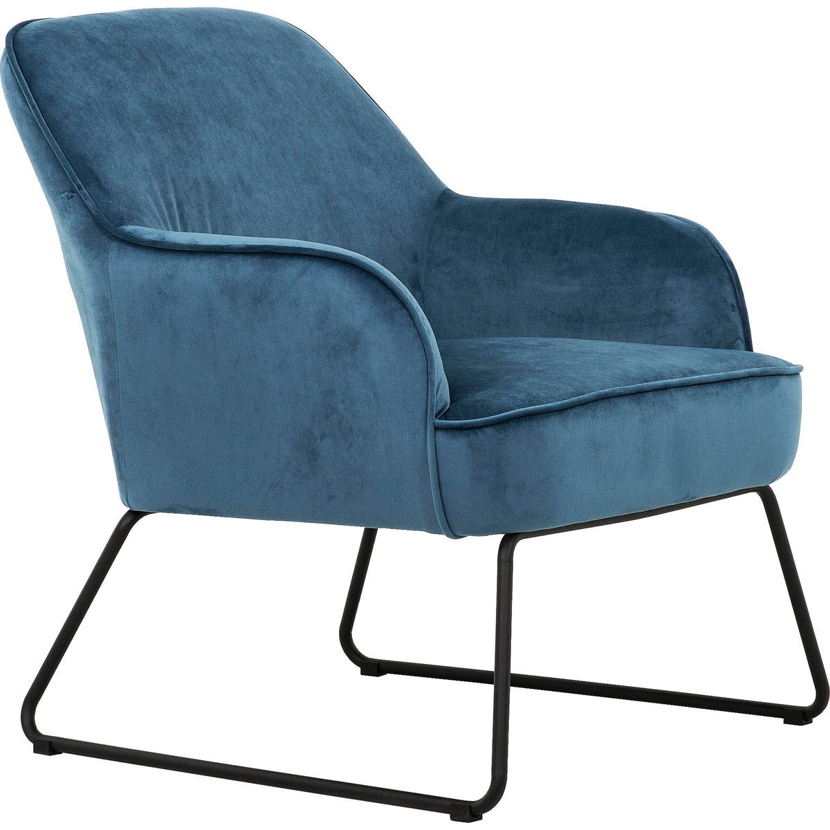 Alea Accent Chair Velvet Navy Dufresne Furniture and Appliances