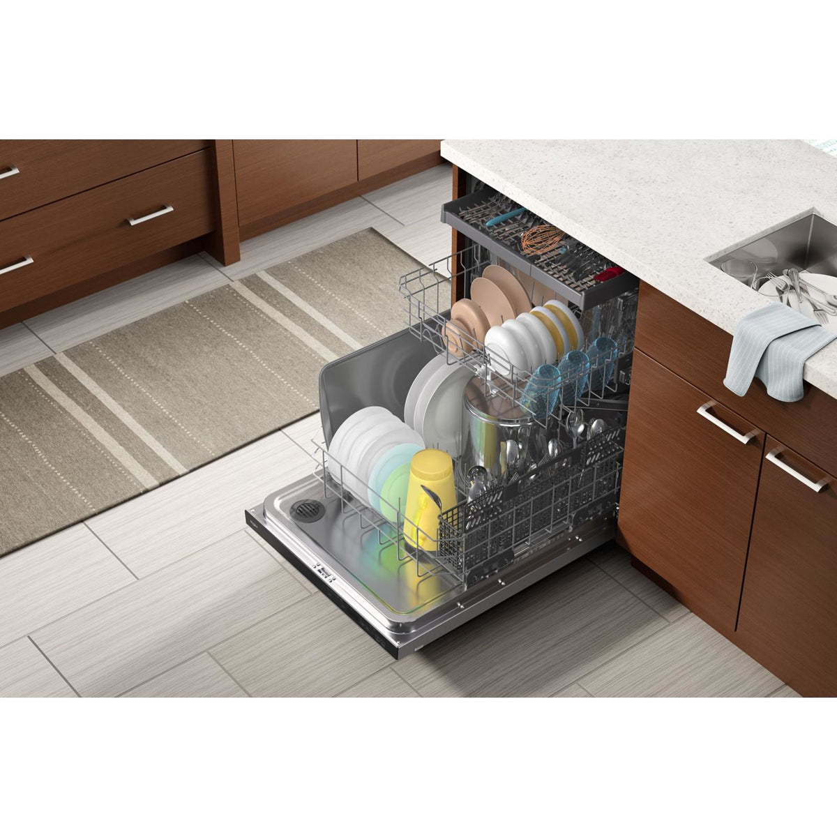 Whirlpool Dishwasher Stainless Steel Tub (WDTA50SAKZ) Stainless Stee Dufresne Furniture and