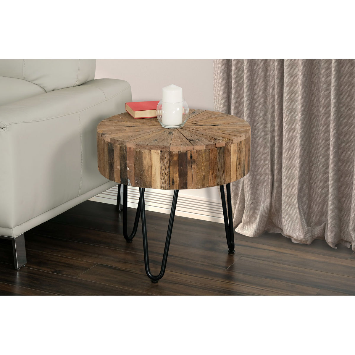 Tessa End Table Brown/Black Dufresne Furniture and Appliances
