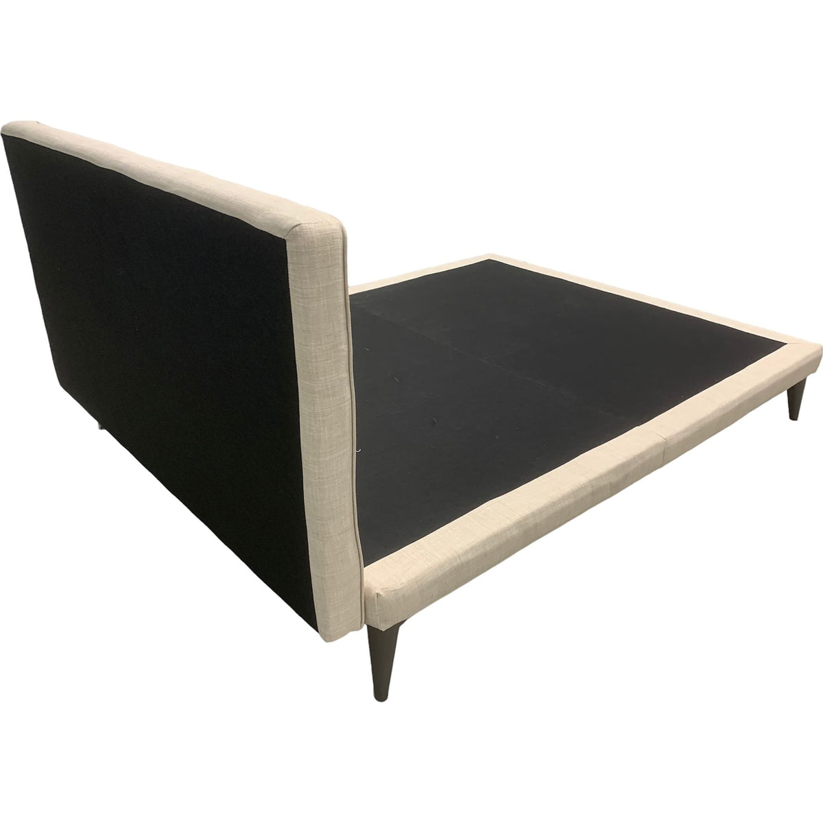 Prague Full Platform Bed Linen Sand Dufresne Furniture and Appliances