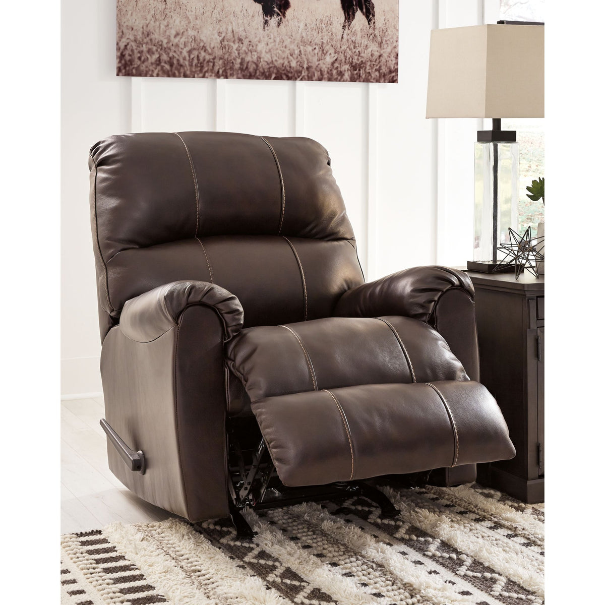 Hermiston walnut store rocker recliner