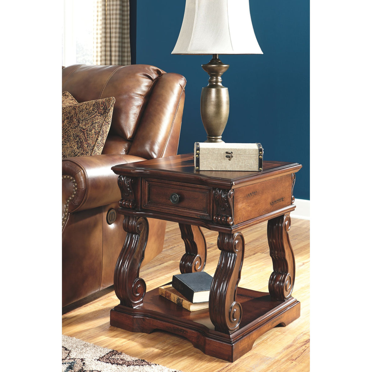 Alymere End Table Rustic Brown Dufresne Furniture and Appliances