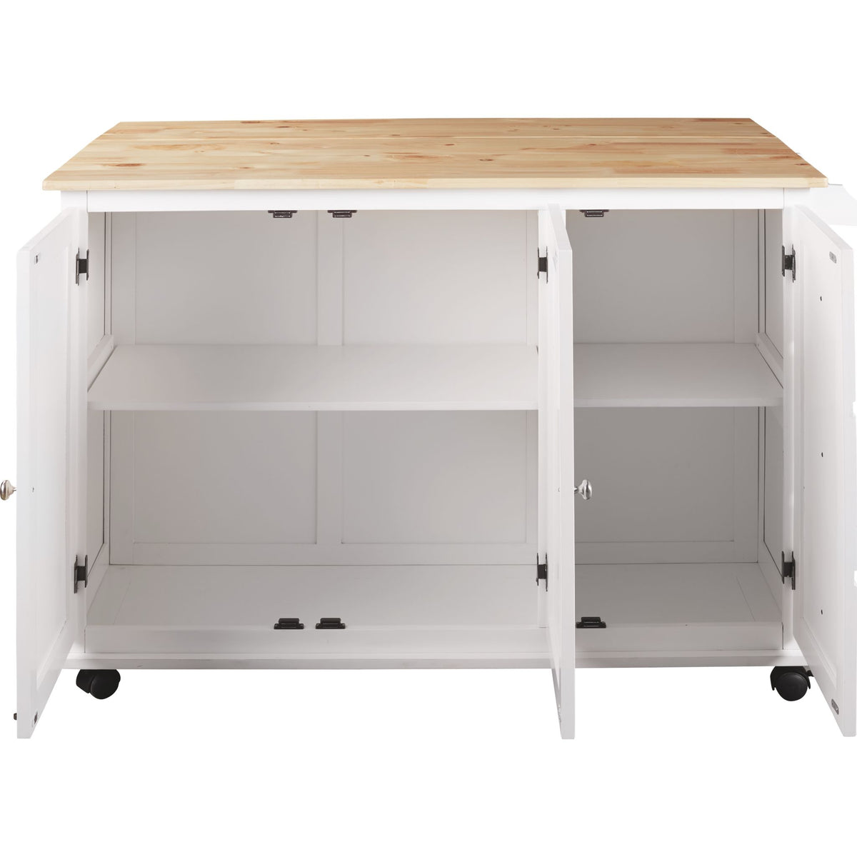 Withurst Kitchen Cart White/Light Brown Dufresne Furniture and