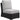 Beachcroft Outdoor Armless Chair with Cushion - Black/Light Gray