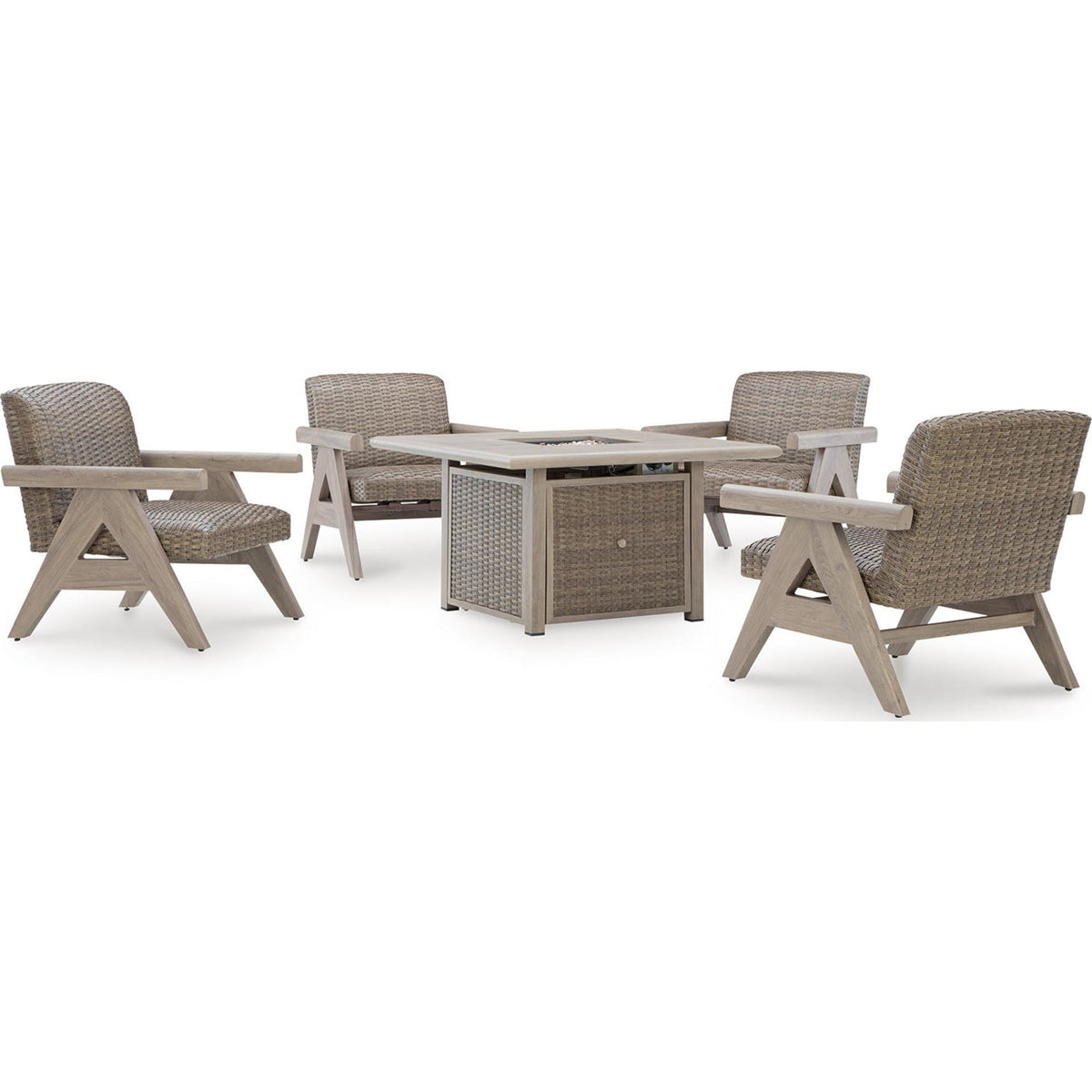 Cliff Trails 5 Piece Outdoor Seating - Beige | Dufresne Furniture and ...