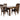 Extension Dining Set - Rustic Whiskey / 5 - Piece