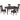 Haddigan Dining Set - Dark Brown