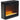 Entertainment Accessories Fireplace Insert with Crushed Glass - Black
