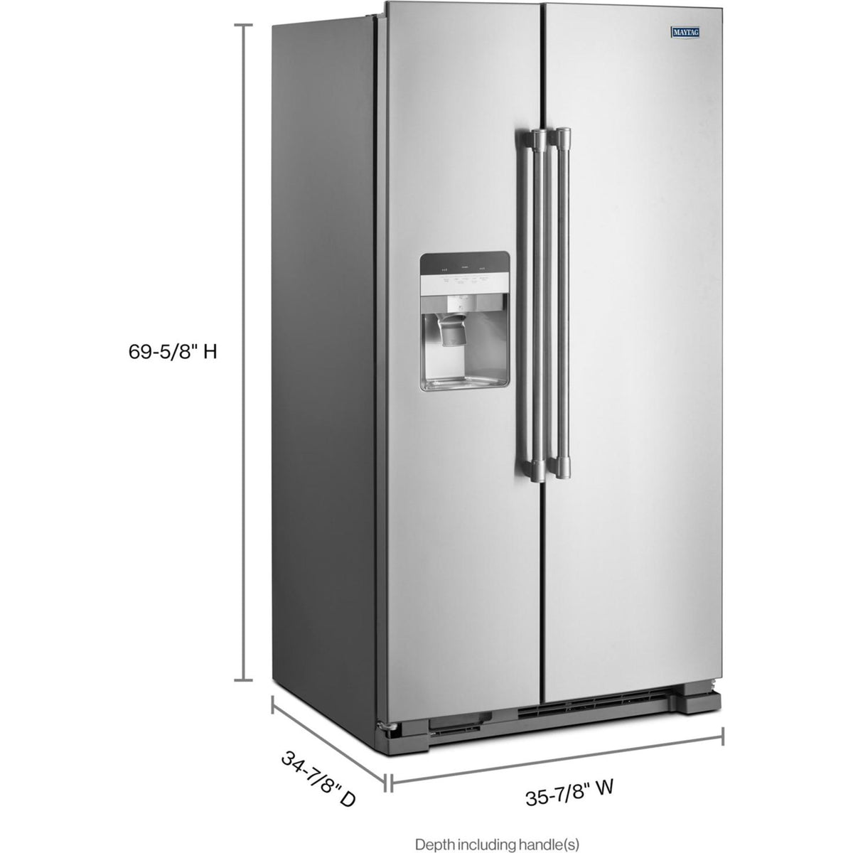 Maytag Side x Side Fridge (MSS25C4MGZ) Fingerprint Resistant Stainle