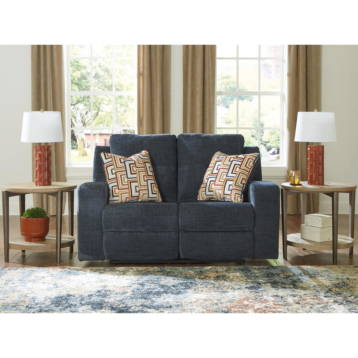 Danum Reclining Loveseat - Ink | Dufresne Furniture and Appliances
