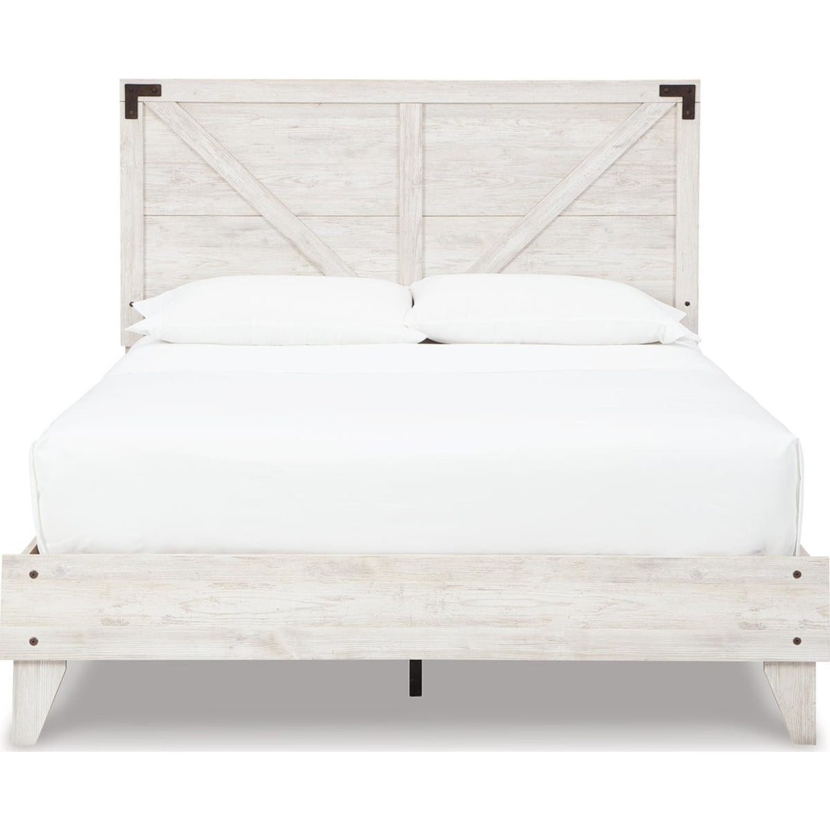 Shawburn Queen Platform Bed - White/Dark Charcoal Gray | Dufresne ...