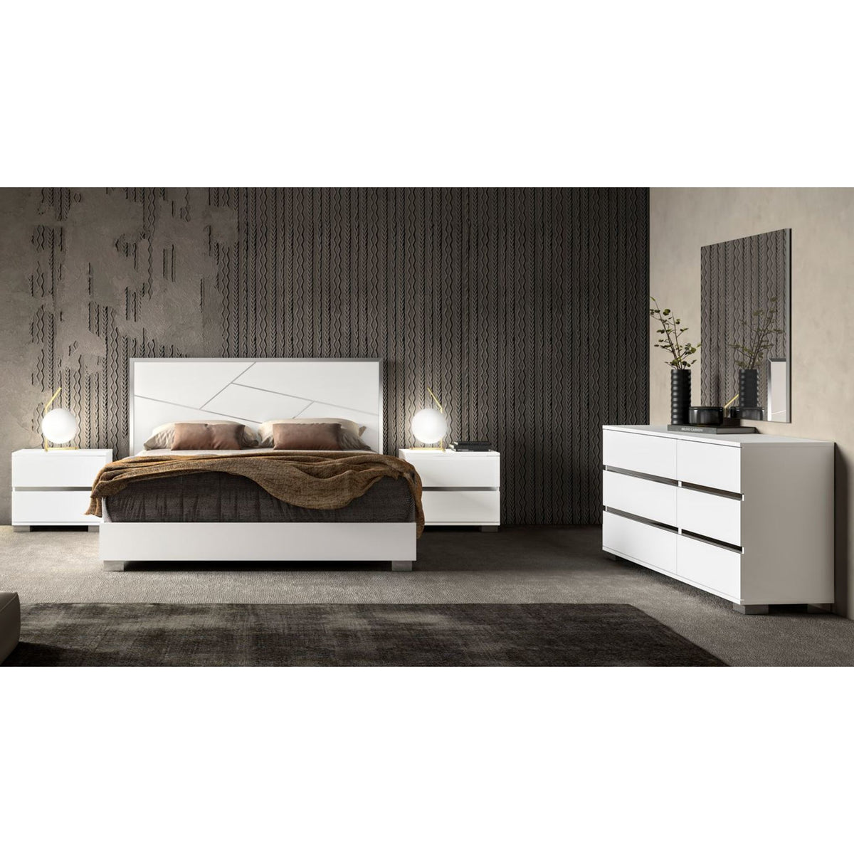 Palermo Queen Panel Bedroom - Dream White | Dufresne Furniture and ...