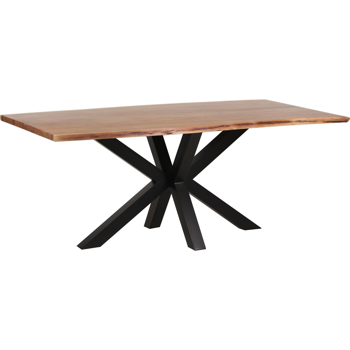 Franko Table - Natural Wood/Black Iron - (SPDT72) | Dufresne Furniture ...