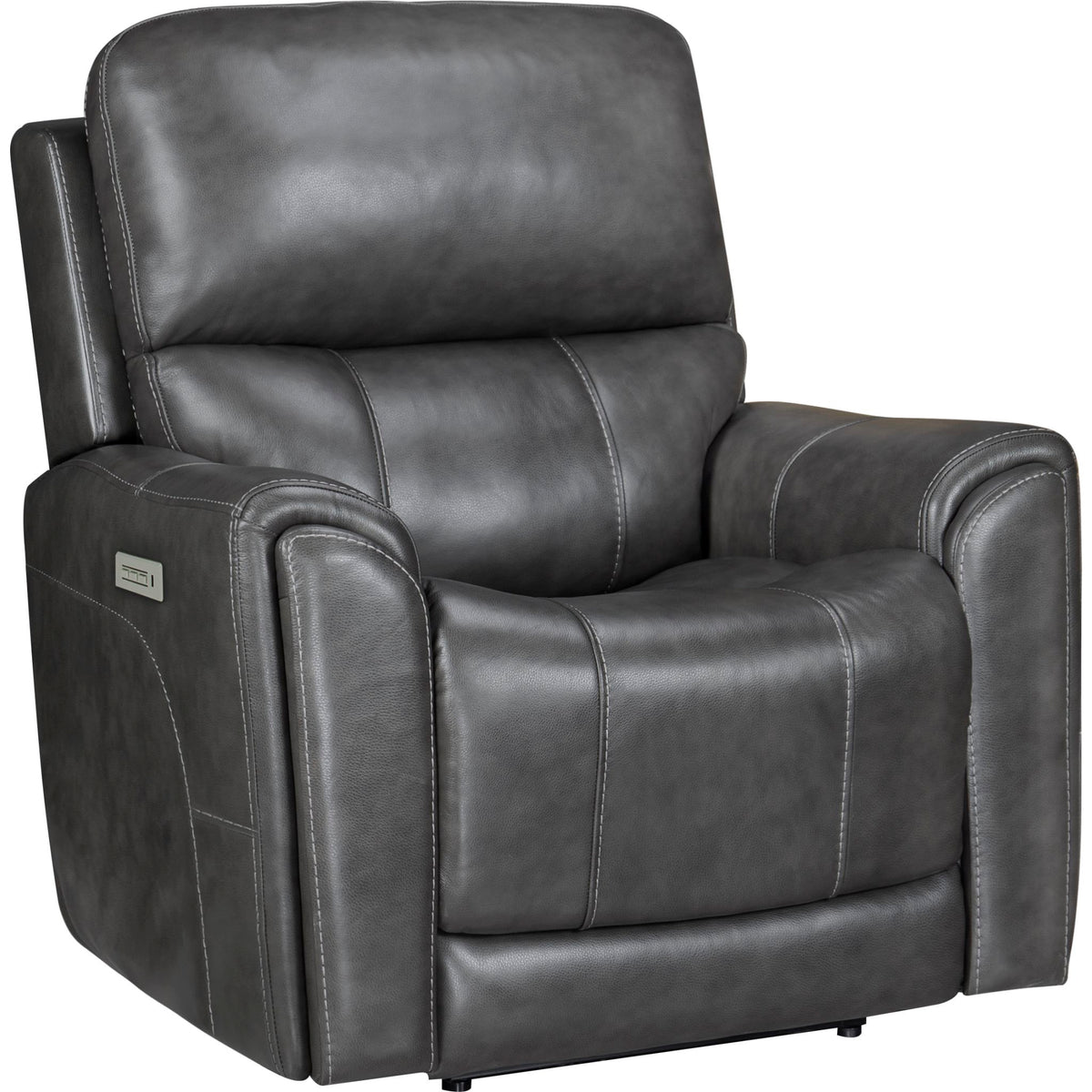 Damon Power Recliner - Rainier Steel | Dufresne Furniture and Appliances