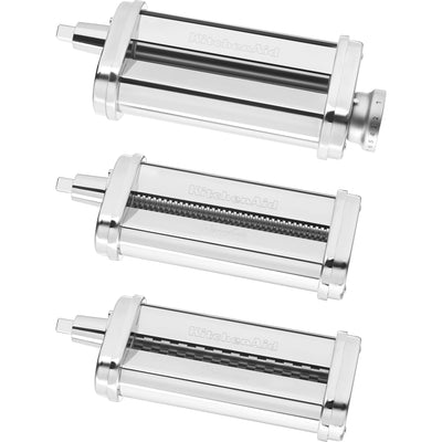 KitchenAid 3 Piece Pasta Roller Cutter Set KSMPRA Silver