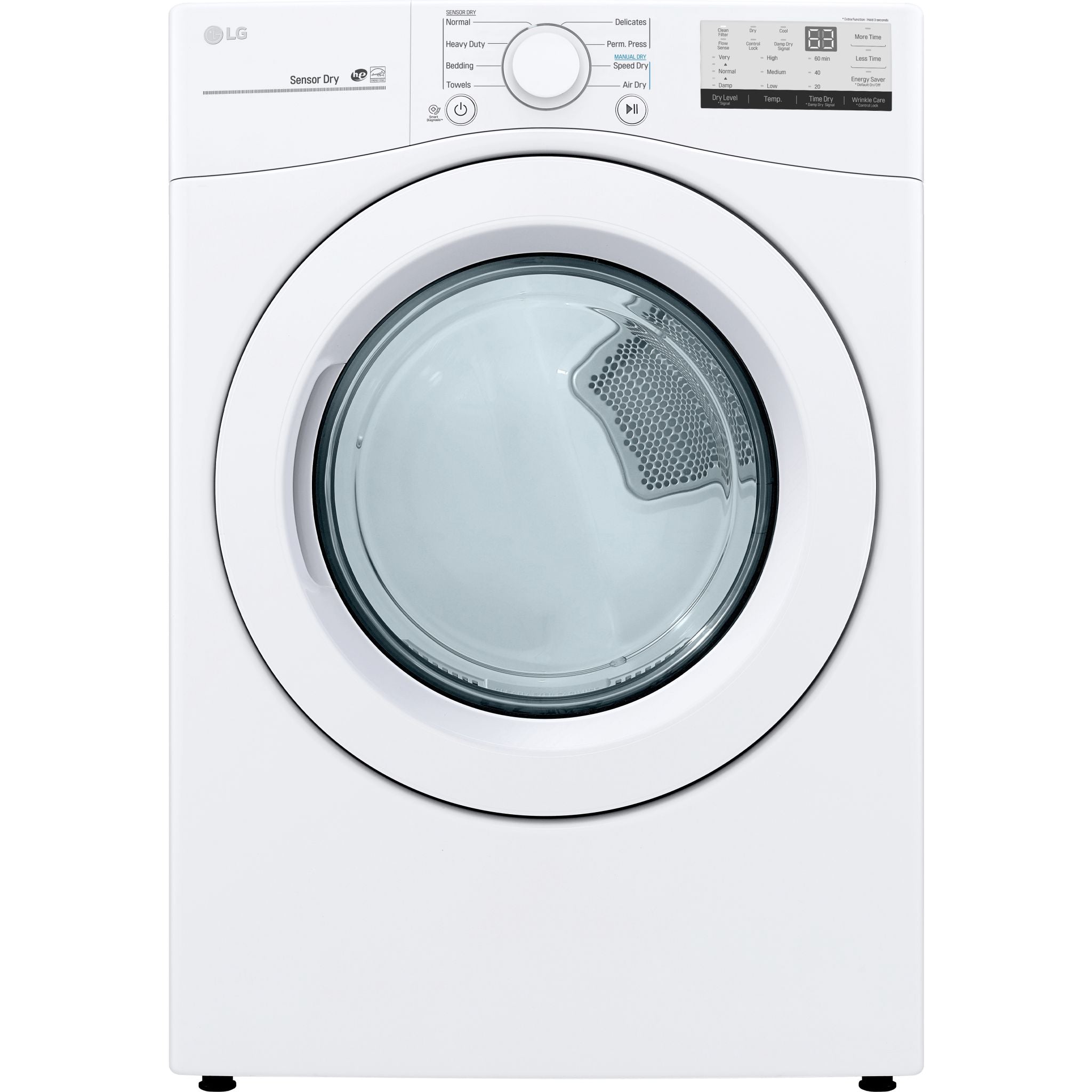 LG Front Load Dryer (DLE3400W) - White