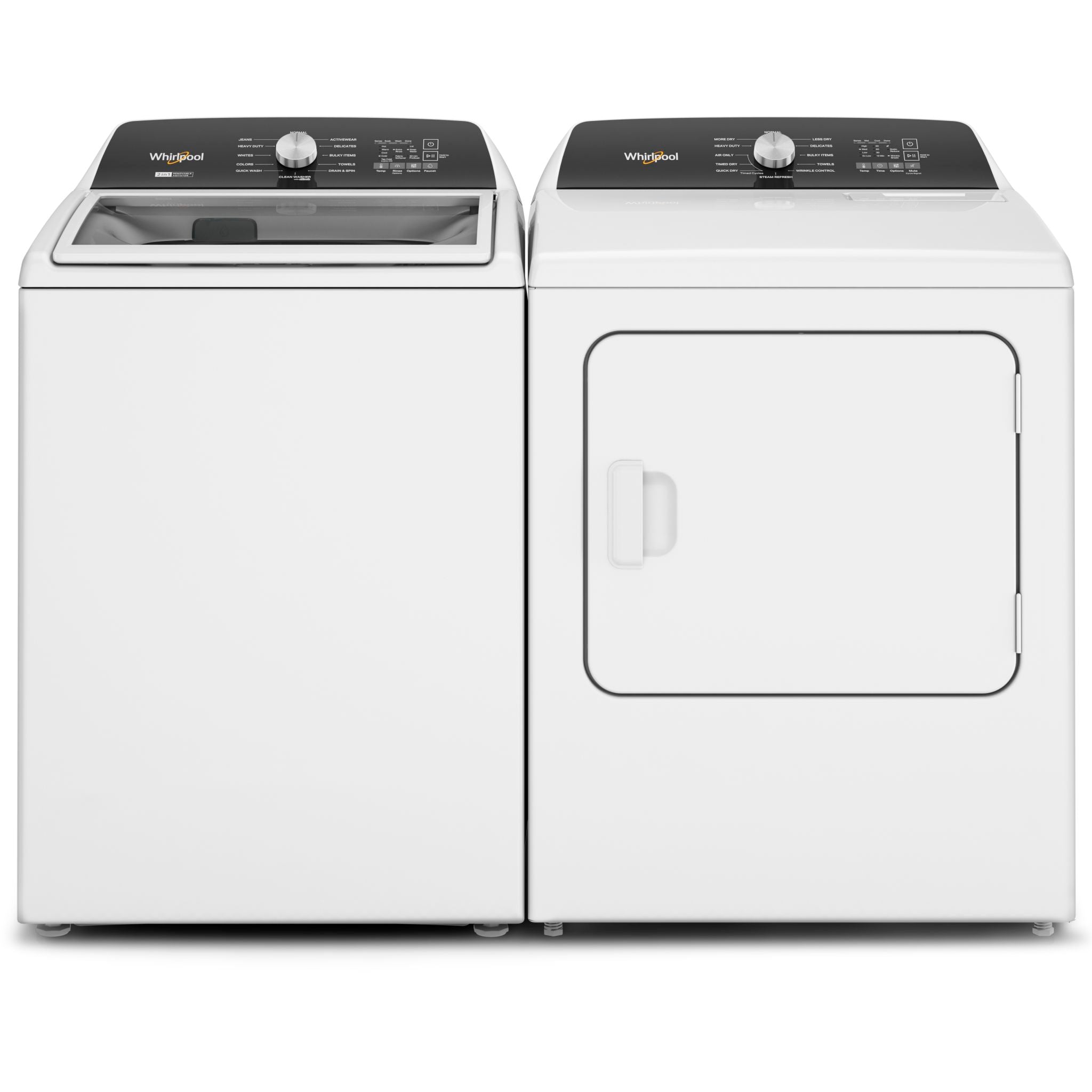 Whirlpool Top Load Pair (WTW5015LW-YWED5050LW) - WHITE