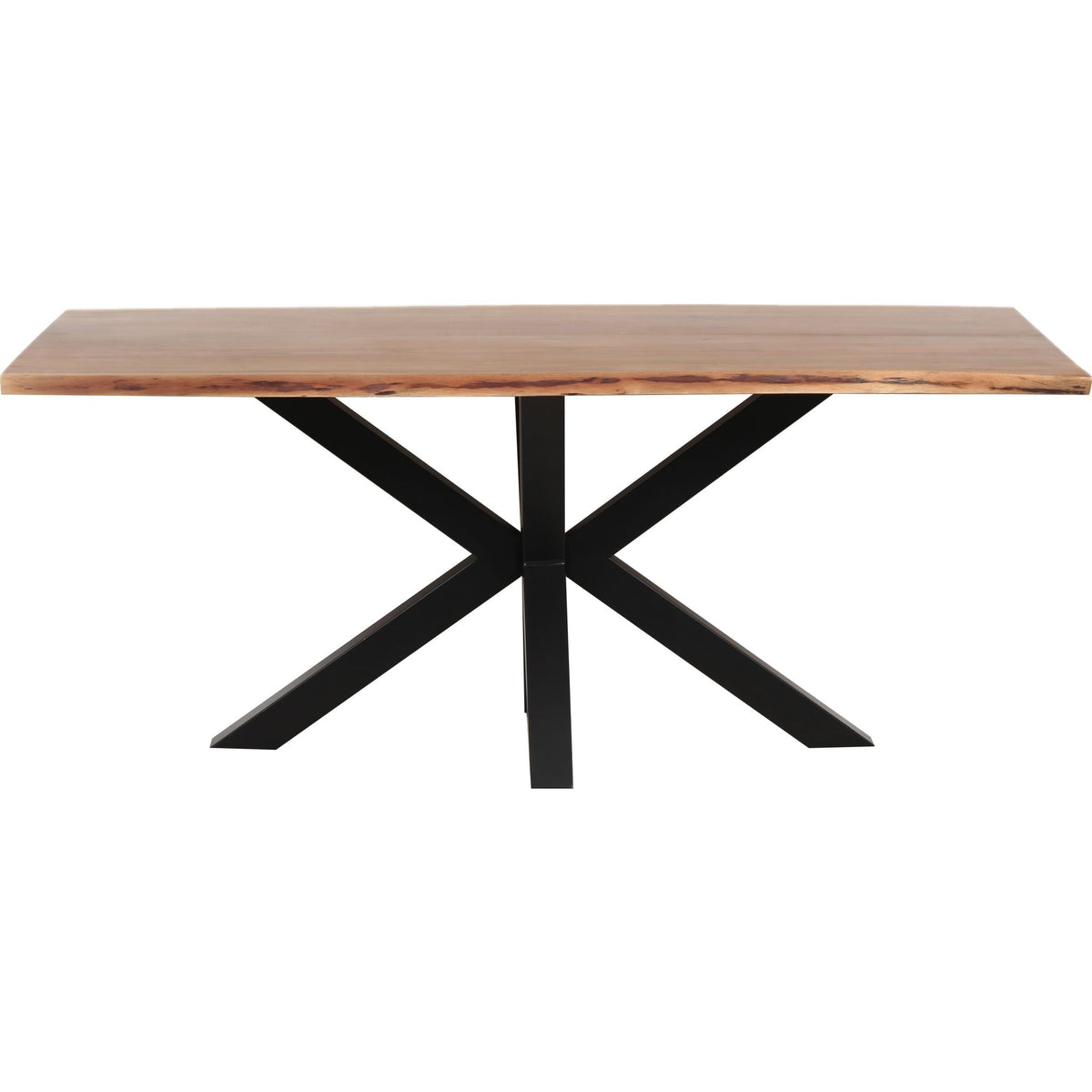 Franko Table - Natural Wood/Black Iron - (SPDT72) | Dufresne Furniture ...