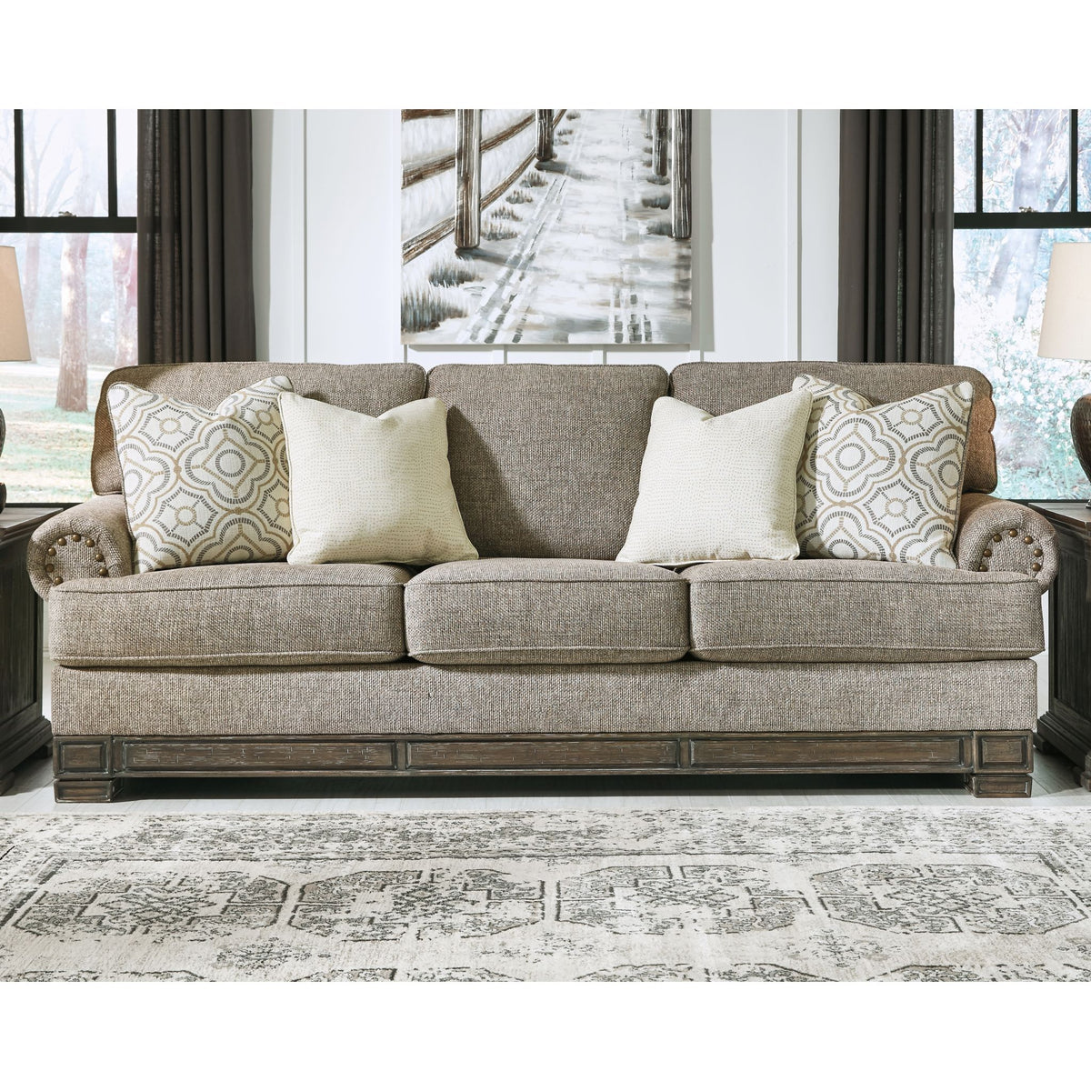 Einsgrove Sofa - Sandstone | Dufresne Furniture and Appliances