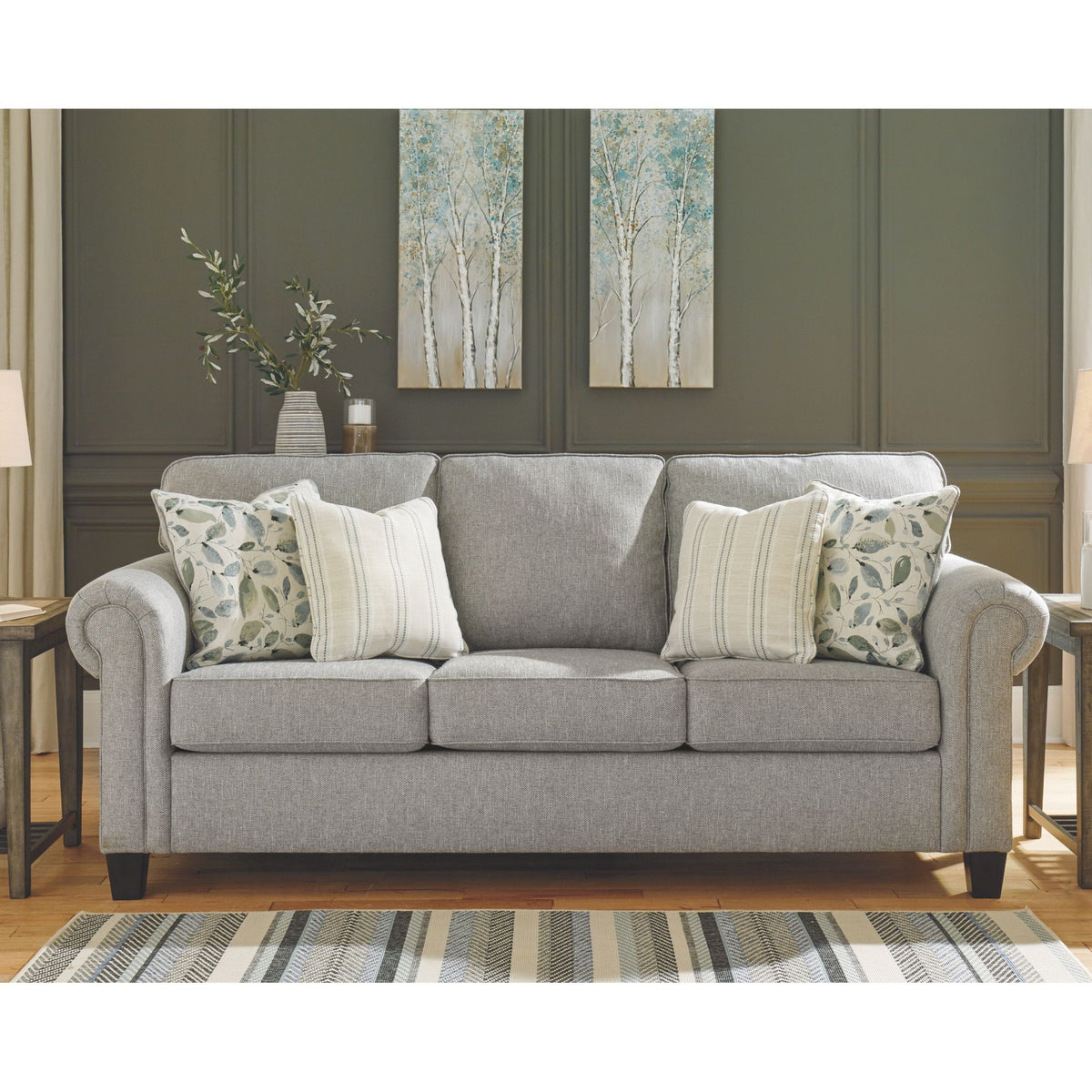 Alandari Sofa - Gray| Dufresne Furniture and Appliances