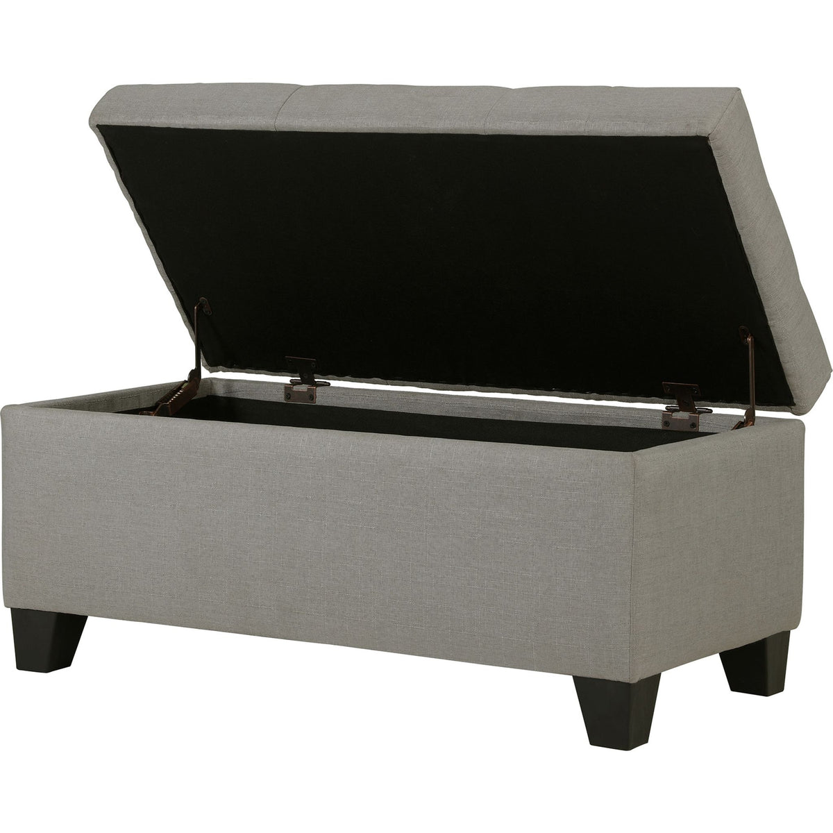 Sarah Storage Ottoman Grey Dufresne Furniture and Appliances