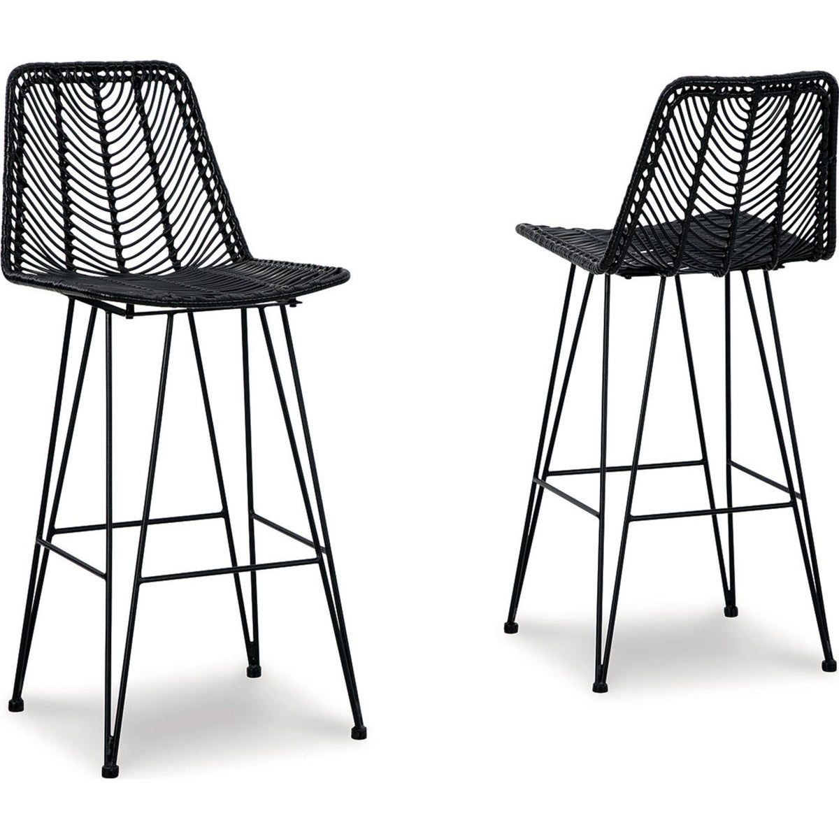 Angentree Bar Height Stool - Black - (D434-130) | Dufresne Furniture ...